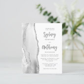 Budget Grijs Zilveren Agaat Kalligrafie Trouwen (Staand voorkant)