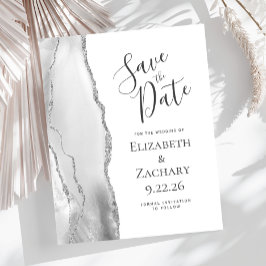 Budget Grijs Zilveren Agaat Save the Date