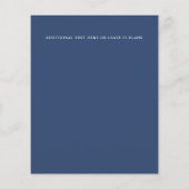 BUDGET grijze marine Blue Floral bruiloft (Achterkant)