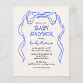 Budget grillige eigenzinnige blauwe boog baby boy  flyer (Voorkant)