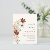 Budget grillige gedroogde wilde bloem bruiloft uit (Staand voorkant)