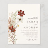 Budget grillige gedroogde wilde bloem bruiloft uit (Voorkant)