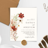 Budget grillige gedroogde wilde bloem bruiloft uit