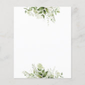 Budget groen blad Bruiloft Uitnodiging (Achterkant)