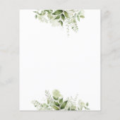 Budget groen blad bruiloft uitnodiging script (Achterkant)
