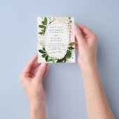 Budget groen blad Elegant Trouwen Flyer (Hand)