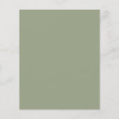 Budget groen blad monogram trouw uitnodiging (Achterkant)