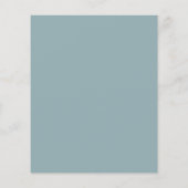 Budget groen blauw blad bruiloft uitnodiging (Achterkant)