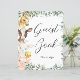 Budget Groen Boerderij Dieren Baby Gastenboek Teke