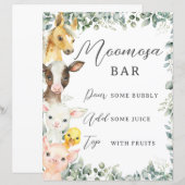 Budget Groen Boerderij Dieren Baby Moomosa Bar Sig (Voorkant / Achterkant)