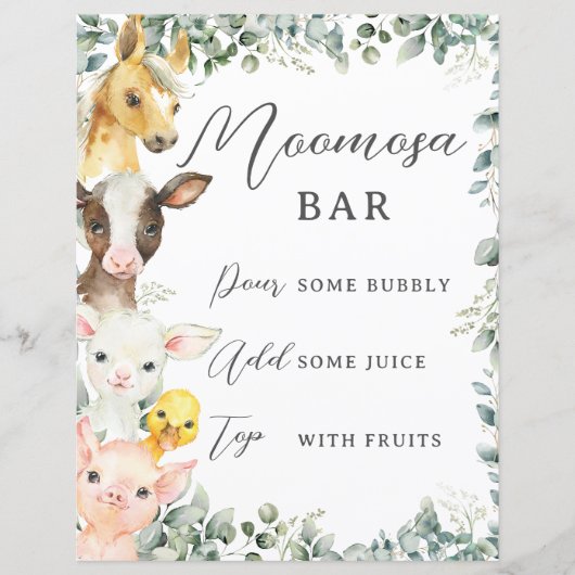 Budget Groen Boerderij Dieren Baby Moomosa Bar Sig (Voorkant)