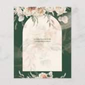 BUDGET Groen BOHO Terracotta Bloem Bruiloft Flyer (Achterkant)