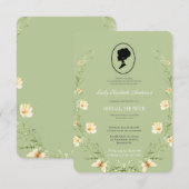Budget groen botanische Bridgerton Vrijgezellenfee Kaart (Voorkant / Achterkant)