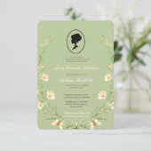 Budget groen botanische Bridgerton Vrijgezellenfee Kaart (Staand voorkant)