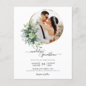 BUDGET groen cirkel rand 2 foto bruiloft (Voorkant)