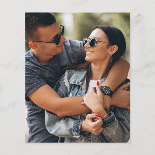 Budget groen foto gouden bruiloft uitnodiging (Achterkant)