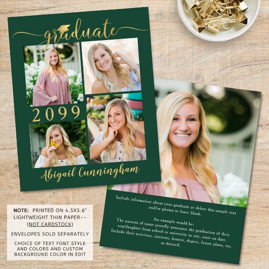 Budget Groen Goud 5 Foto Afstuderen Aankondiging