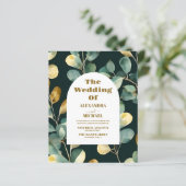 Budget Groen Goud Glitter Eucalyptus Bruiloft (Staand voorkant)