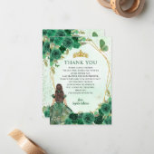 Budget Groen Goud Prinses Mis Quince Dank u Notitiekaartje (Voorkant / Achterkant in situ)