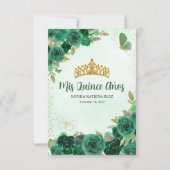 Budget Groen Goud Prinses Mis Quince Dank u Notitiekaartje (Achterkant)