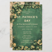 Budget  Groen Goud St Patricks Uitnodiging (Voorkant / Achterkant)