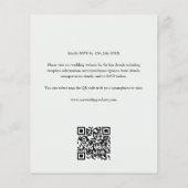 Budget Groen Moderne QR Code Bruiloft Uitnodiging Flyer (Achterkant)