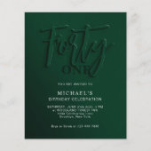 BUDGET Groen Script Veertig 40e Volwassene Verjaar (Voorkant)