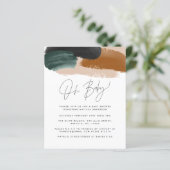 Budget Groen terracotta abstract baby shower (Staand voorkant)