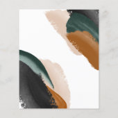 Budget Groen terracotta abstract baby shower (Achterkant)