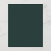 Budget Groen Turquoise Bloemengoud Glitter Bruilof Flyer (Achterkant)