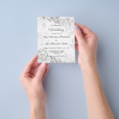 Budget/Groen/Zilver - Trouwkaart. Flyer (Hand)