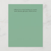 Budget groenblijvende eucalyptus trouwkaarten (Achterkant)