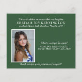 Budget Groene Afstudeer Bijbeltekst Foto Collage (Achterkant)