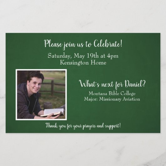 Budget Groene Bijbel Verse Afstuderen Foto Collage (Achterkant)