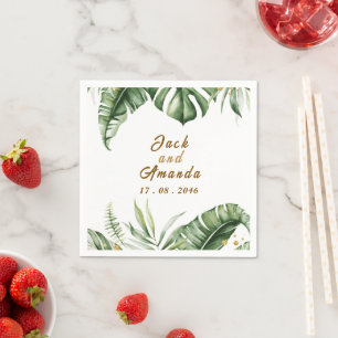 Budget Groene Blad Trouwtafel Decoratie Servetten