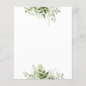 Budget groene bladeren script huwelijksuitnodiging (Achterkant)