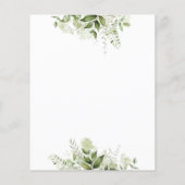 Budget groene bladeren script trouwkaart (Achterkant)