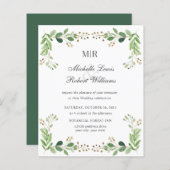 BUDGET Groene bladeren Zomer Lente Garden bruiloft (Voorkant / Achterkant)