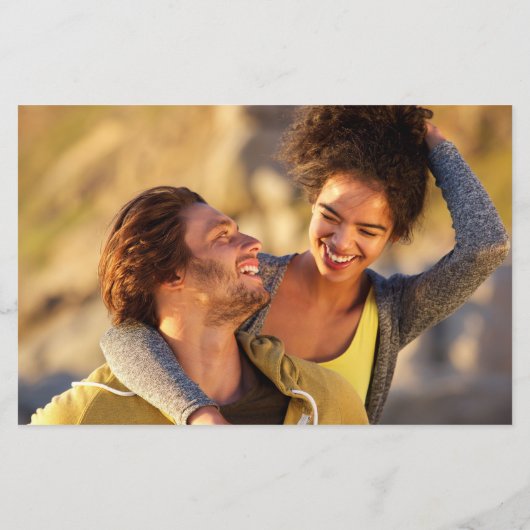 Budget Groene Bloemen 2 Foto Huwelijksuitnodiging (Achterkant)