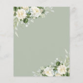 Budget Groene Bloemen Verrassing Verjaardag Uitnod (Achterkant)