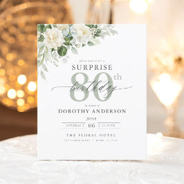 Budget Groene Bloemen Verrassing Verjaardag Uitnod