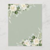 Budget Groene Bloemen Verrassing Verjaardag Uitnod (Achterkant)