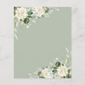 Budget Groene Bloemen Verrassing Verjaardag Uitnod (Achterkant)