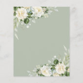 Budget Groene Bloemen Verrassing Verjaardag Uitnod (Achterkant)