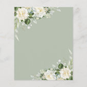 Budget Groene Bloemen Verrassing Verjaardag Uitnod Flyer (Achterkant)