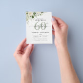 Budget Groene Bloemen Verrassing Verjaardag Uitnod Flyer (Hand)