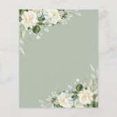 Budget Groene Bloemen Verrassing Verjaardag Uitnod Flyer (Achterkant)