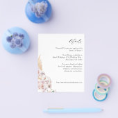 Budget groene boho tropische bloemendetails flyer (Enkel)