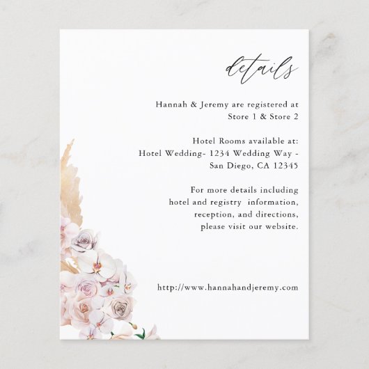 Budget groene boho tropische bloemendetails flyer (Voorkant)
