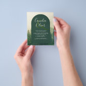 BUDGET Groene bos berg dennenbomen bruiloft Flyer (Hand)